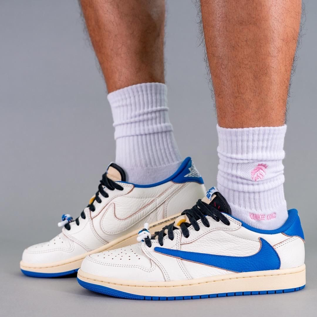 Jordan 1 Retro Low OG SP Fragment by× Travis Scott Sail Military Blue