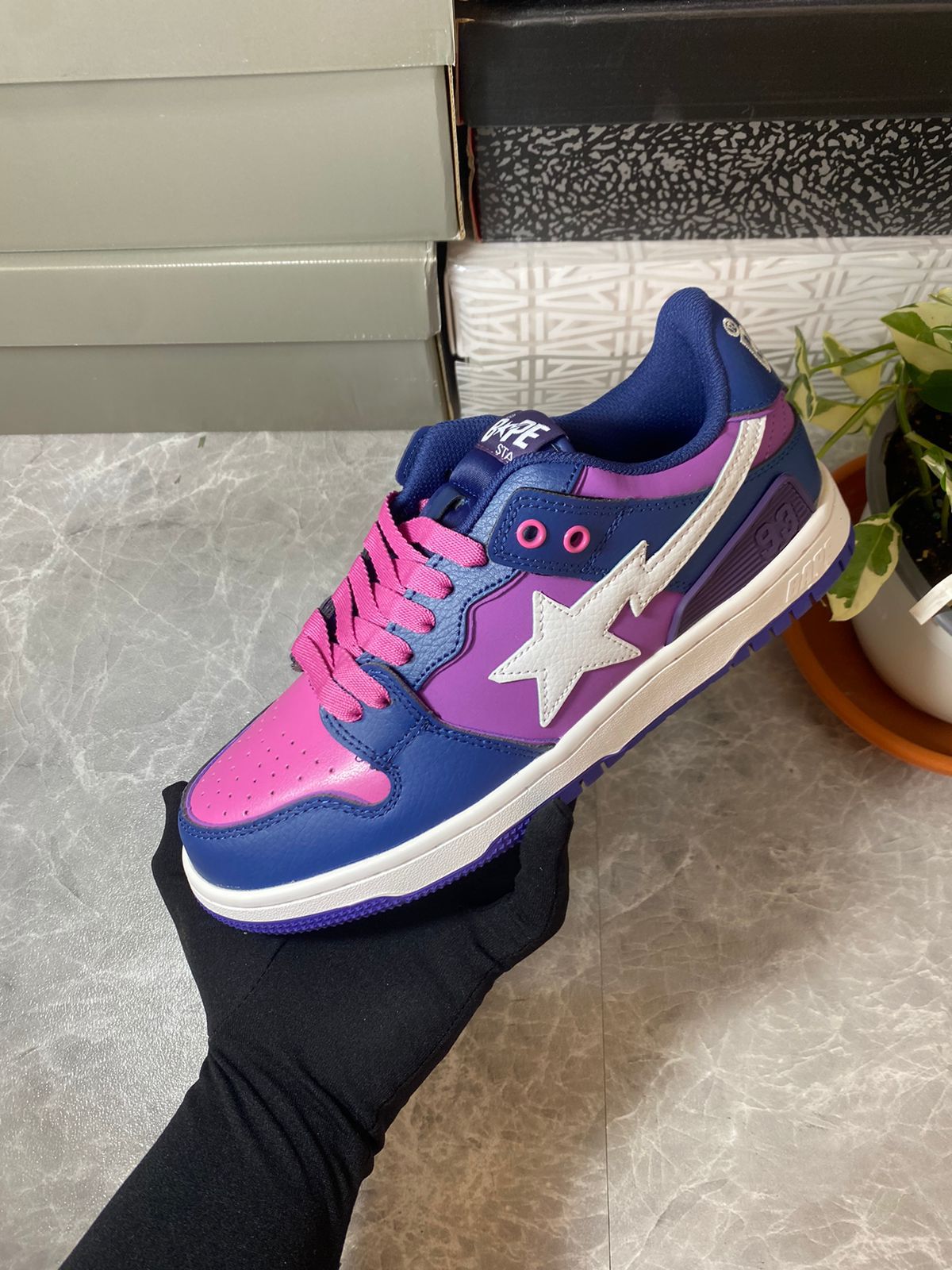 bape sk6 sta #2 purple pink
