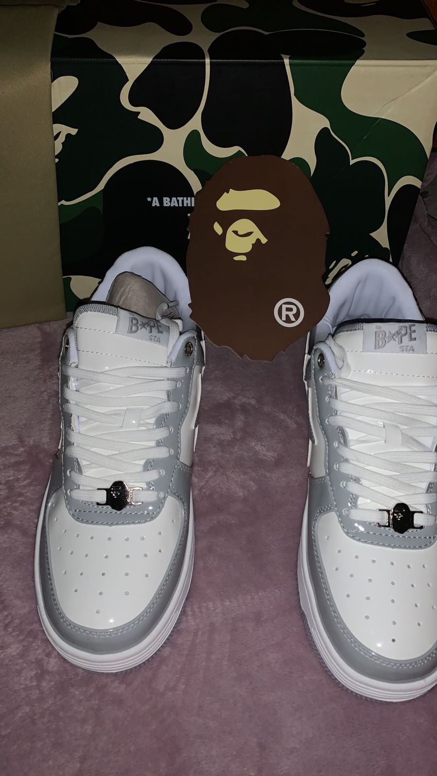 A BATHING APE BAPESTA LOW "Gray"