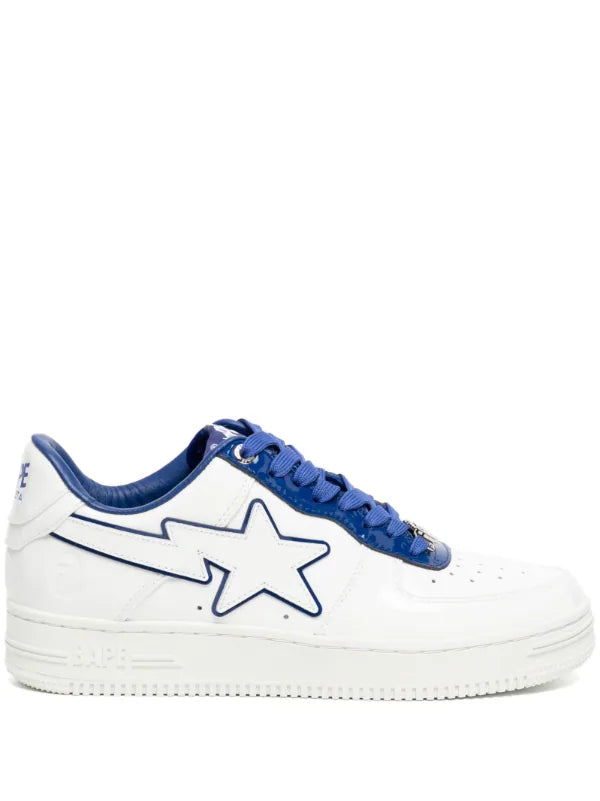 A Bathing Ape Bape Sta Patent Leather White Blue