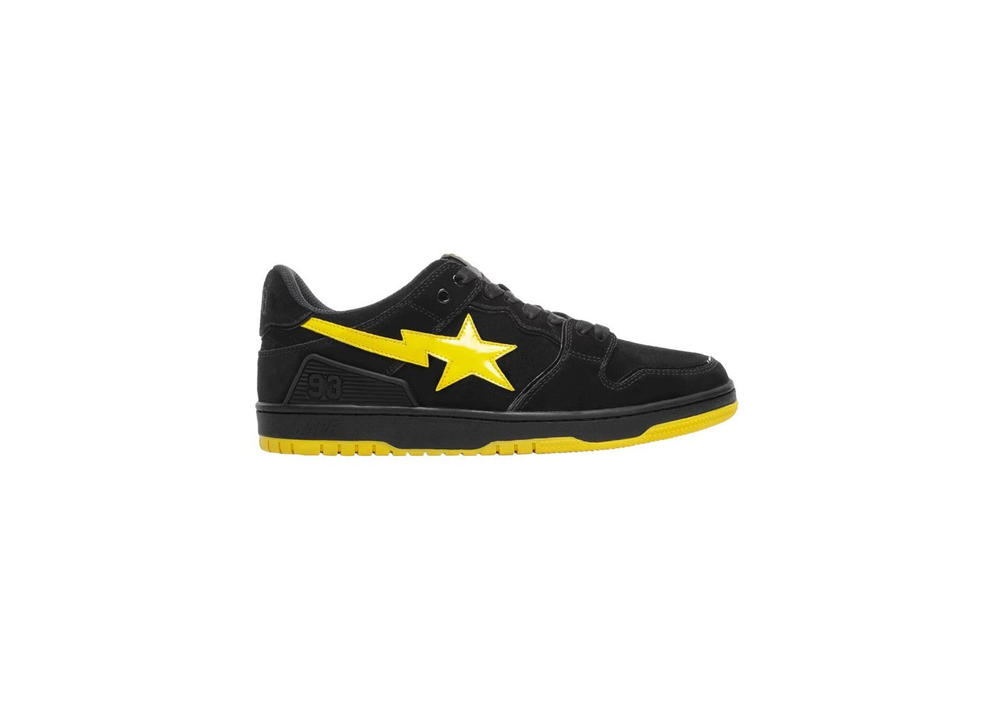 A Bathing Ape Sk8 Sta Black Electric Yellow