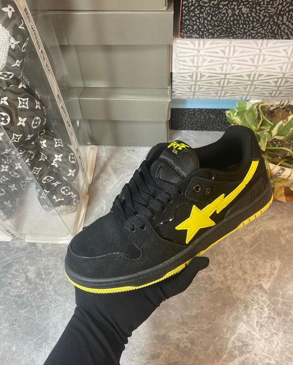 A Bathing Ape Sk8 Sta Black Electric Yellow