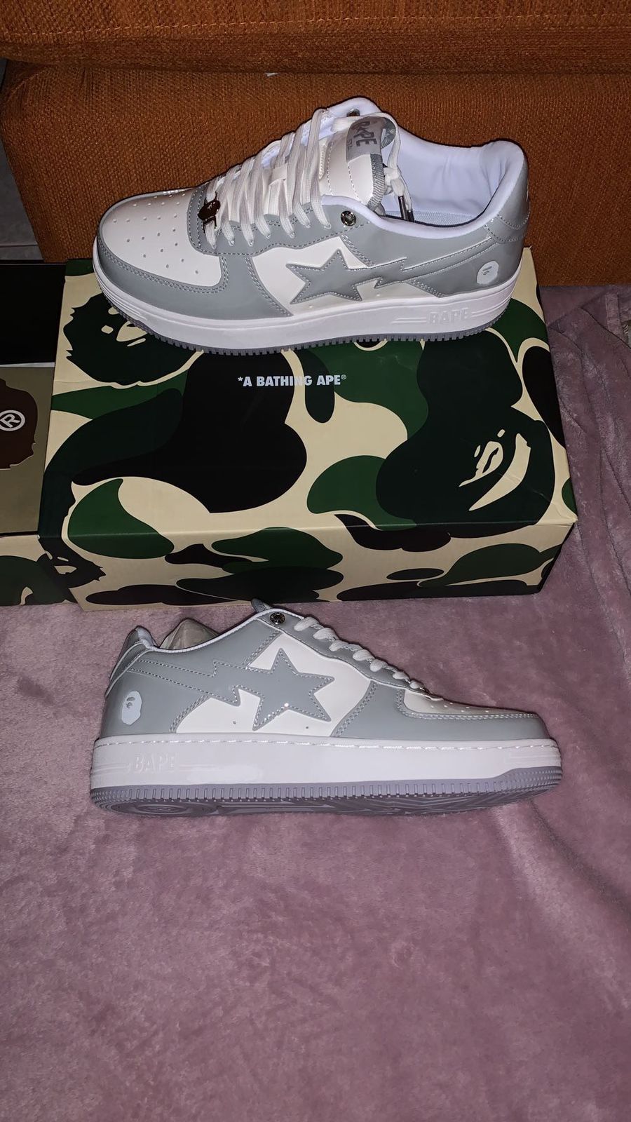 A BATHING APE BAPESTA LOW "Gray"