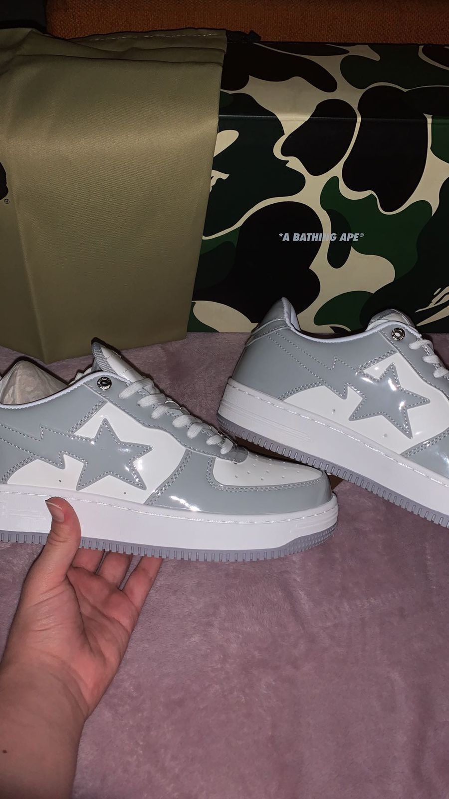 A BATHING APE BAPESTA LOW "Gray"