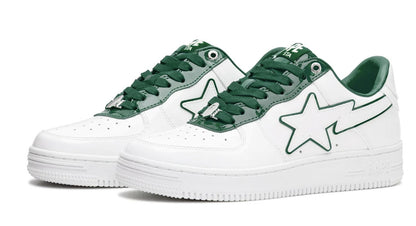 A Bathing Ape Bape Sta Patent Leather White Green
